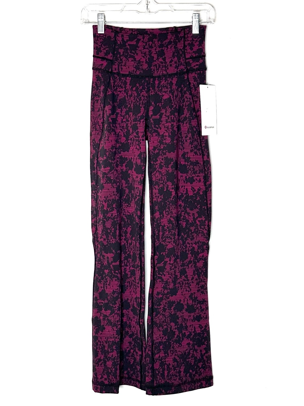 NWT Lululemon Groove Pant Bootcut Scatter Blossom Jacquard Garnet Black 4 - Picture 3 of 7